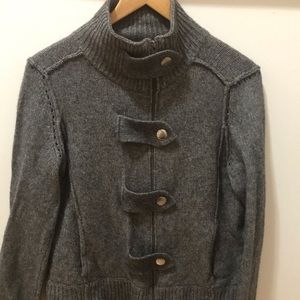 Banana Republic Grey Zip up sweater size Large.